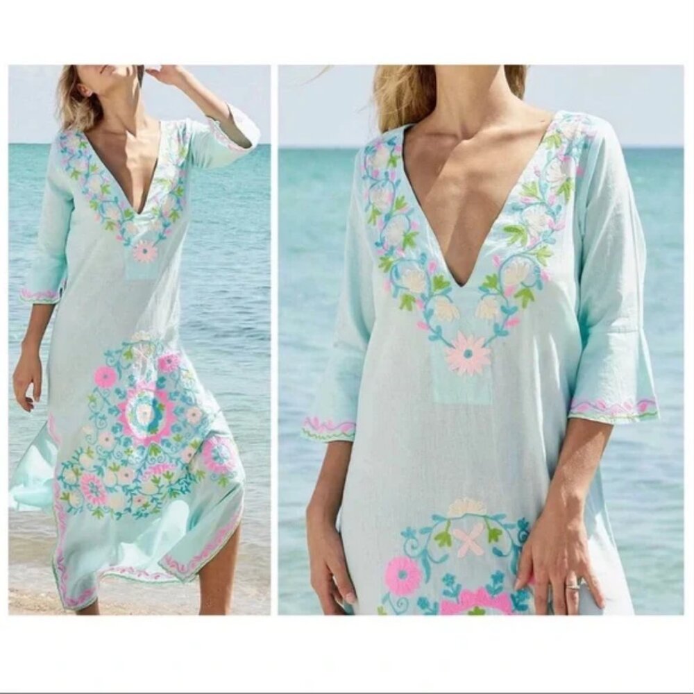 Debbie Katz Taliah Cover Up Maxi Tunic Dress